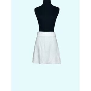 Zara off white knit pull on mini skirt size Small